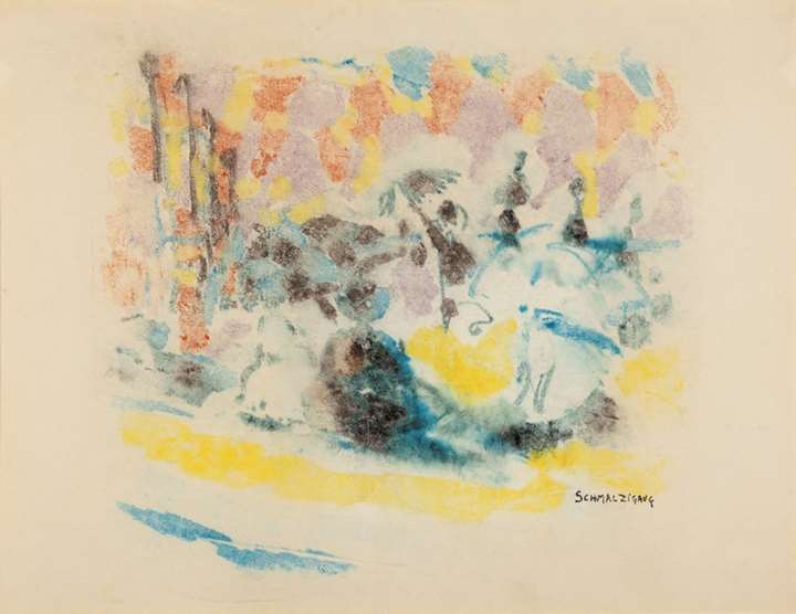 Figures on the beach